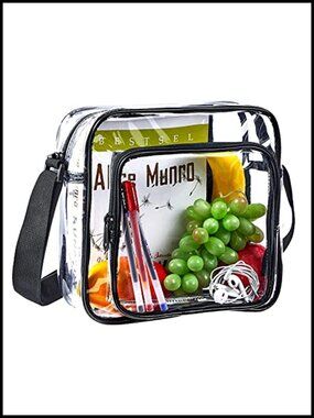 Clear Crossbody Messenger Bag Stadium Approved PVC Transparent Sling